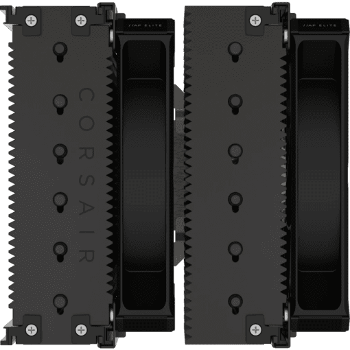 CORSAIR A115 Twin Tower CPU Air Cooler - 2x 140mm AF140 ELITE fans, 6 heatpipes