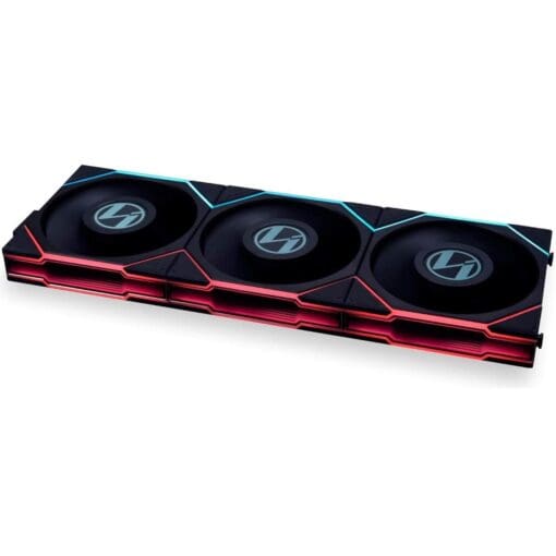 Lian Li UNI FAN TL LCD 120 Triple Black Fan (12TLLCD3B) - 3x 120mm fans, 1x UNI FAN Controller Cable (P-7P)