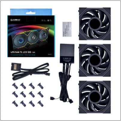 Lian Li UNI FAN TL LCD 140 Single Black Fan (14TLLCD1B) - 1x 140mm fans 62 lcd 01