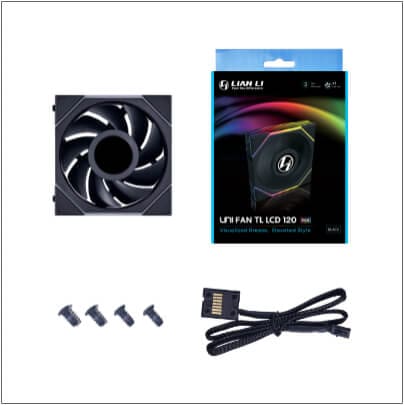 Lian Li UNI FAN TL LCD 140 Single Black Fan (14TLLCD1B) - 1x 140mm fans 64 lcd 03