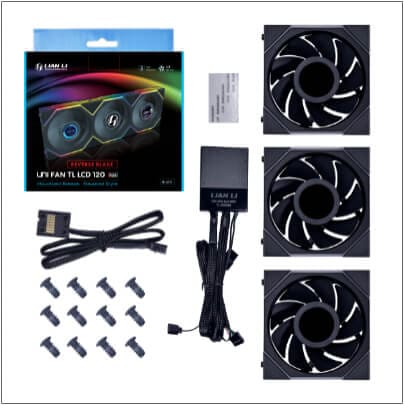 Lian Li UNI FAN TL LCD 140 Single Black Fan (14TLLCD1B) - 1x 140mm fans 66 lcd 05