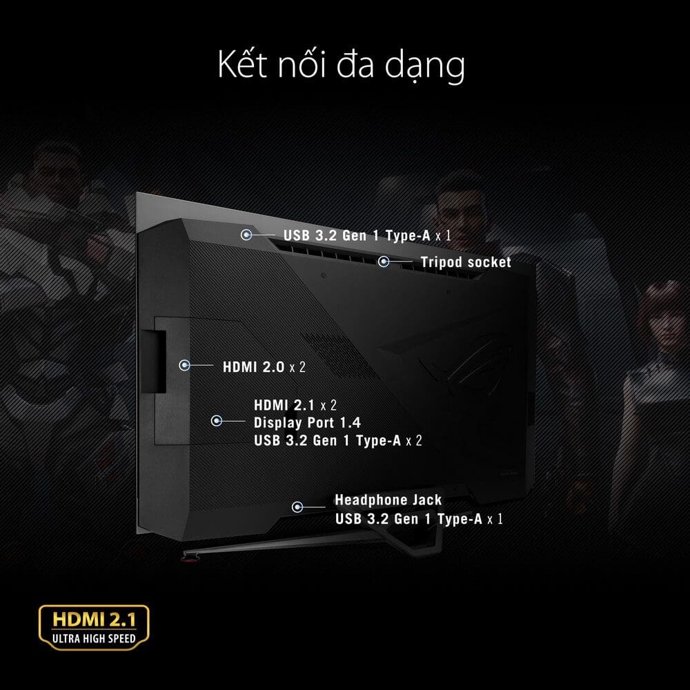 ASUS ROG Swift OLED PG42UQ OLED Gaming Monitor - 42 inch 4K (5120 x 1440), 138Hz (overclocked), 0.1 ms (GTG), G-SYNC® compatible. 98% DCI-P3, true 10-bit, HDMI® 2.1, Remote Control 80 PG42UQ.PT05