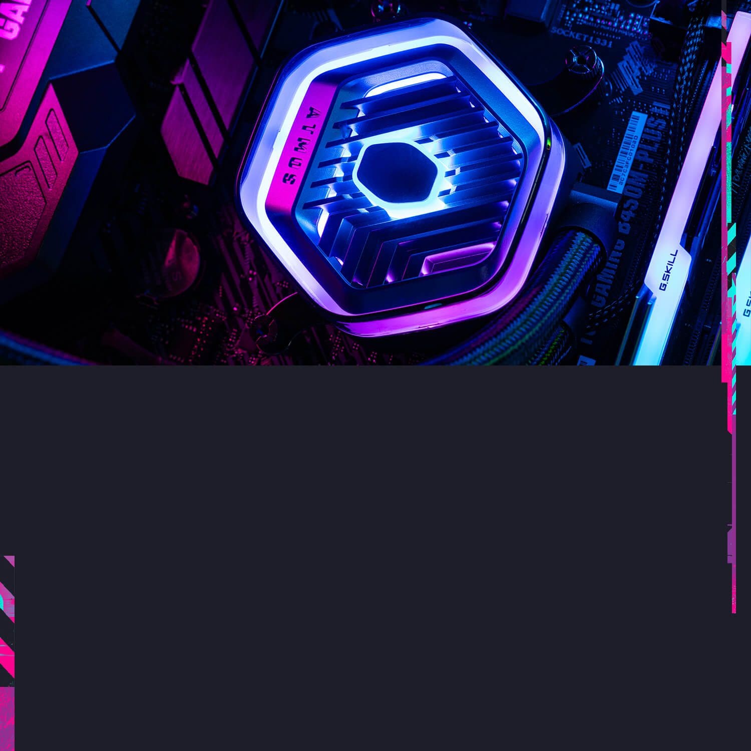Cooler Master MASTERLIQUID 360 ATMOS ARGB Close-Loop AIO Liquid Cooling - Black, Customize Pump, Sickleflow Edge PWM Fans, 240mm Radiator, CryoFuze Cooling 76 MasterLiquid 240 Atmos 03