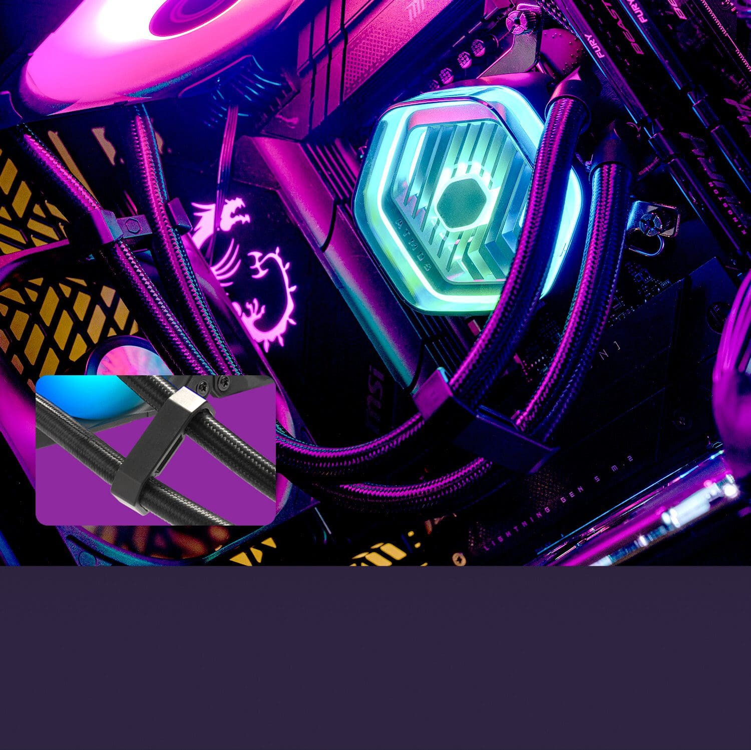 Cooler Master MASTERLIQUID 360 ATMOS ARGB Close-Loop AIO Liquid Cooling - Black, Customize Pump, Sickleflow Edge PWM Fans, 240mm Radiator, CryoFuze Cooling 98 MasterLiquid 240 Atmos 13