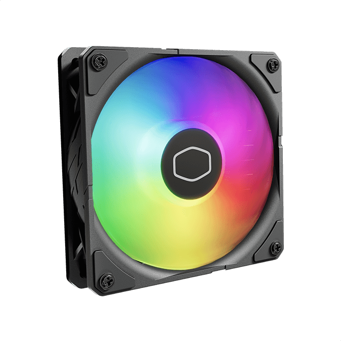 Cooler Master MASTERLIQUID 360 ATMOS ARGB Close-Loop AIO Liquid Cooling - Black, Customize Pump, Sickleflow Edge PWM Fans, 240mm Radiator, CryoFuze Cooling 57 ml atmos fan 01 text p01