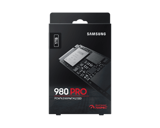Samsung 980 Pro 1TB (MZ-V8P1T0BW) SSD - PCIe Gen 4.0 x4, NVMe V-NAND, M.2 2280