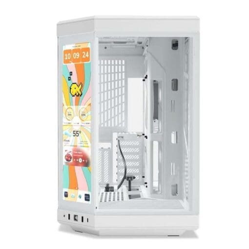 Hyte Y70 Touch Infinite Snow White Modern Aesthetic Case - White/White Mid-Tower ATX size