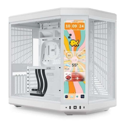 Hyte Y70 Touch Infinite Snow White Modern Aesthetic Case - White/White Mid-Tower ATX size