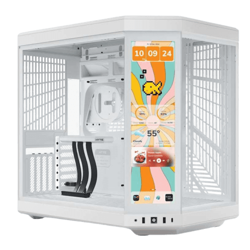 Hyte Y70 Touch Infinite Snow White Modern Aesthetic Case - White/White Mid-Tower ATX size