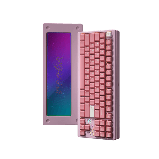 Kit Meteor80 R2 Keyboard - Case Color E-Pink - Tạ PVD Prism - 3 Mode Plate Alu , No Chamfer