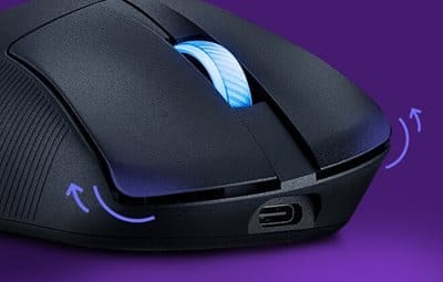 ASUS ROG Keris II Ace AimPoint Pro Black Gaming Mouse - 54g, Wireless 2.4GHz RF, Bluetooth 5.1, Wired USB 2.0, 42K dpi ROG AimPoint Pro optical sensor 32 maxsize400x500 1
