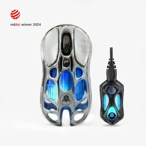 GravaStar Mercury M1 Pro Battle Worn Edition Wireless Gaming Mouse - Silver Mist