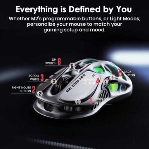 GravaStar Mercury M1 Pro Gunmetal Gray Wireless Gaming Mouse