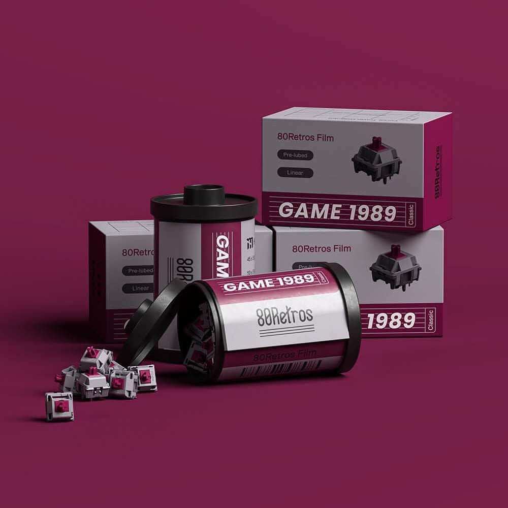 80Retros x HMX Film Switch - Game 1989 Classic - Lubed Linear, 35pcs/pack 14 80retros hmx game 1989 classic kizone 06