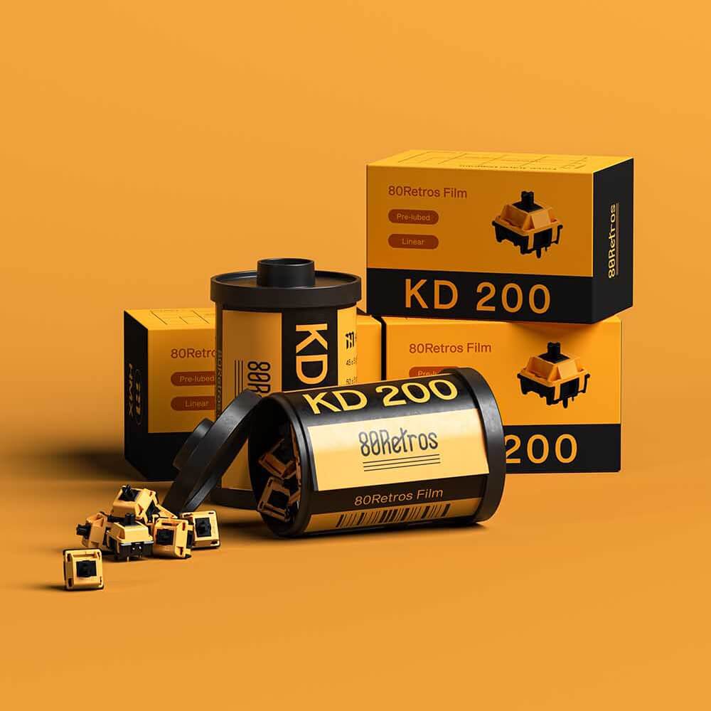 80Retros x HMX Film Switch - KD200 - Lubed Linear, 35pcs/pack 14 80retros hmx kd200 kizone 06