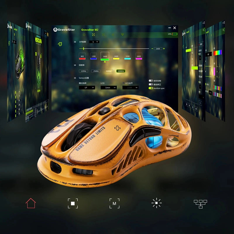 GravaStar Mercury M1 Pro Battle Worn Edition Wireless Gaming Mouse - Yellow 28 8 d0c6cf1f da50 4f54 baf8 7dcd8da93daf