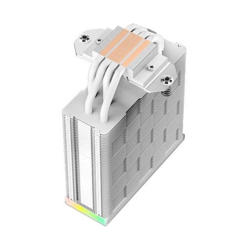 Deepcool AK400 DIGITAL WH CPU Air Cooler - White, 4 heatpipes, ARGB LED strips, 1x 120mm FK120 PWM fan, Intel LGA 1700/AMD AM5 Support