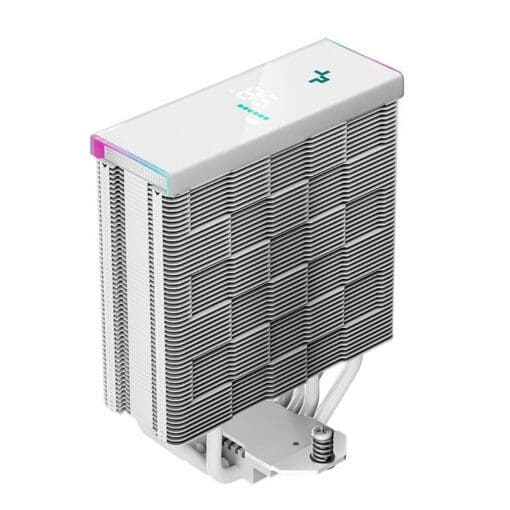 Deepcool AK400 DIGITAL WH CPU Air Cooler - White, 4 heatpipes, ARGB LED strips, 1x 120mm FK120 PWM fan, Intel LGA 1700/AMD AM5 Support