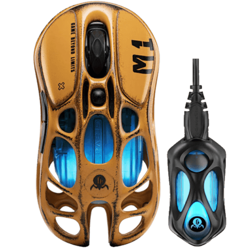 GravaStar Mercury M1 Pro Battle Worn Edition Wireless Gaming Mouse - Yellow
