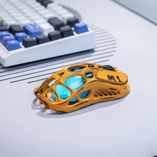 GravaStar Mercury M1 Pro Battle Worn Edition Wireless Gaming Mouse - Yellow