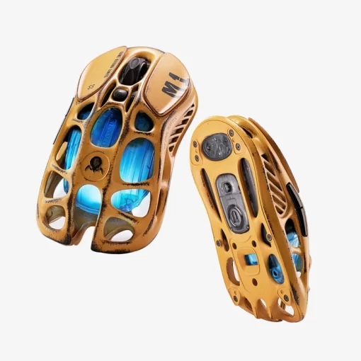 GravaStar Mercury M1 Pro Battle Worn Edition Wireless Gaming Mouse - Yellow