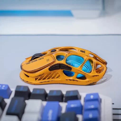 GravaStar Mercury M1 Pro Battle Worn Edition Wireless Gaming Mouse - Yellow