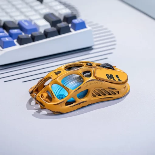 GravaStar Mercury M1 Pro Battle Worn Edition Wireless Gaming Mouse - Yellow