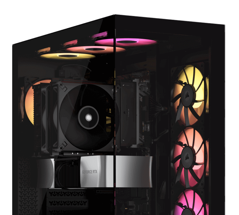 CORSAIR 3500X Black Mid-Tower Glass PC Case - Mid-Tower, Reverse Connection Motherboard Compatible 24