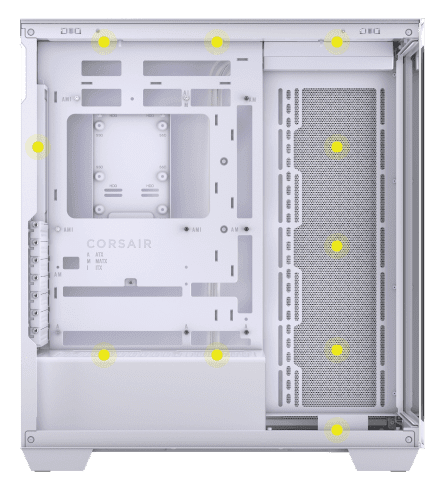 CORSAIR iCUE LINK 3500X RGB White Glass PC Case - Mid-Tower, 3x RS120 ARGB fans + iCUE LINK System Hub, Reverse Connection Motherboard Compatible 37