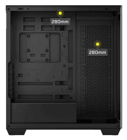 CORSAIR 3500X Black Mid-Tower Glass PC Case - Mid-Tower, Reverse Connection Motherboard Compatible 38