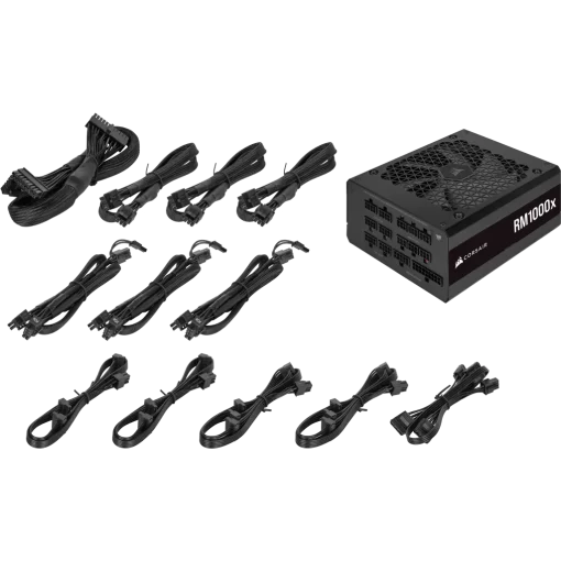 CORSAIR RMx Series RM1000x (2024) PSU - 1000W, 80 plus Gold, Full Modular, ATX 3.1 & PCIe 5.1