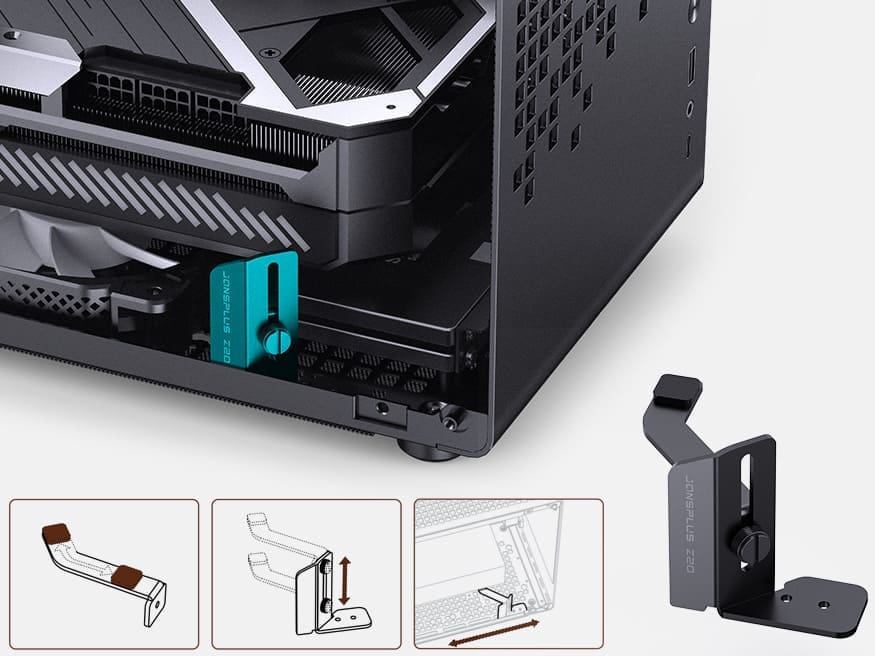 Jonsbo Z20 Black Mini Case - Micro-ATX, Detachable Carrying handle, support 240 AIO 76 2023113015538