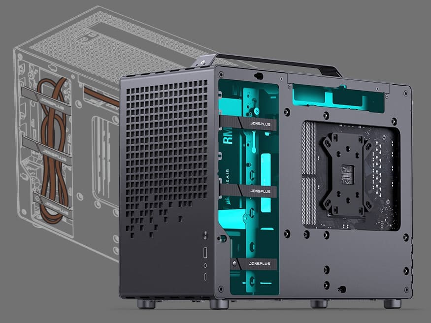 Jonsbo Z20 Black Mini Case - Micro-ATX, Detachable Carrying handle, support 240 AIO 93 202312979312