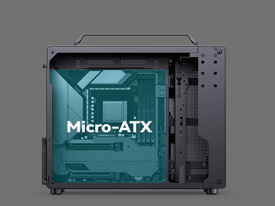 Jonsbo Z20 Black Mini Case - Micro-ATX, Detachable Carrying handle, support 240 AIO 73 202312988393