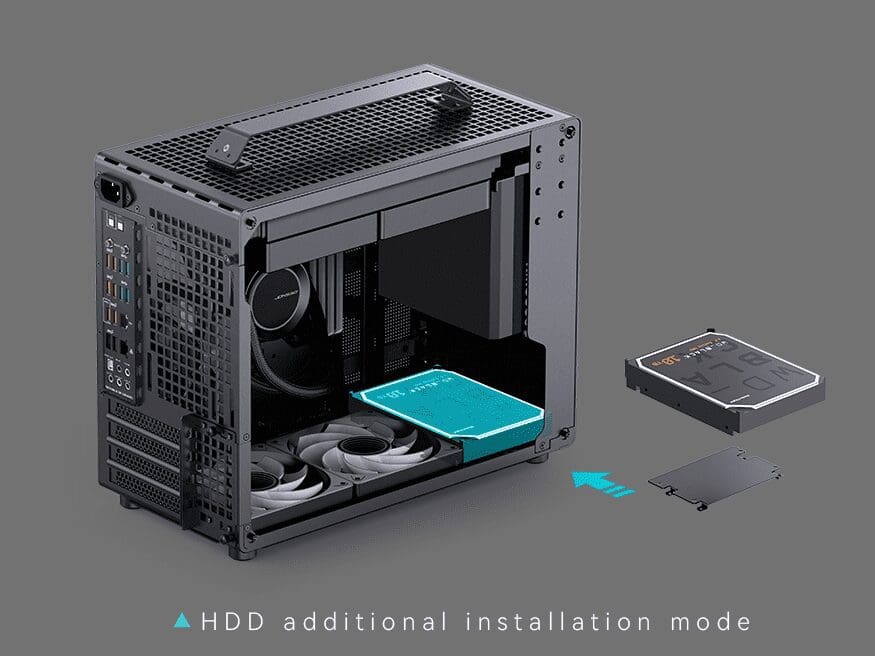 Jonsbo Z20 Black Mini Case - Micro-ATX, Detachable Carrying handle, support 240 AIO 88 20241571523