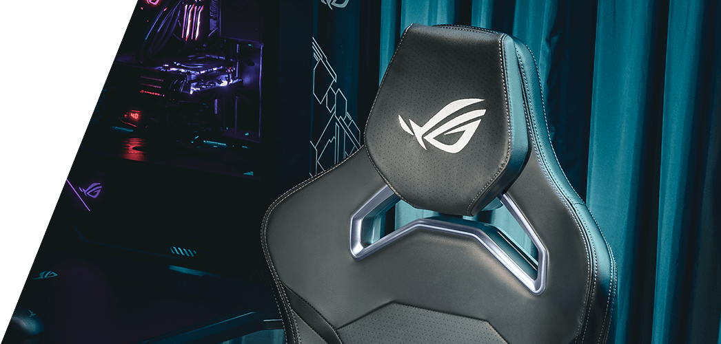 Asus ROG Chariot X Core Ergonomic Gaming Chair - Black, premium PU leather, 4D Armrest, rear hook 15 comfort right