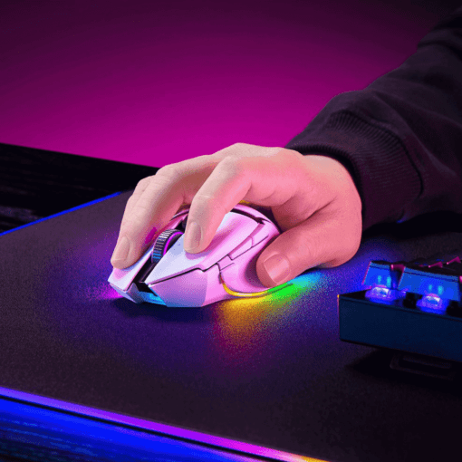 Razer Basilisk V3 Pro 35K Wireless Gaming Mouse - White, 35000 DPI, Chroma RGB, HyperScroll Tilt Wheel