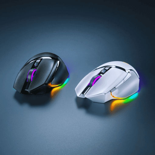 Razer Basilisk V3 Pro 35K Wireless Gaming Mouse - White, 35000 DPI, Chroma RGB, HyperScroll Tilt Wheel