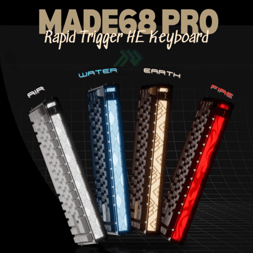 HE MelGeek Made68 Pro (4 Elements) Rapid Trigger Keyboard - 65%, Magnetic Switch, Snap Tap, 8K Polling Rate
