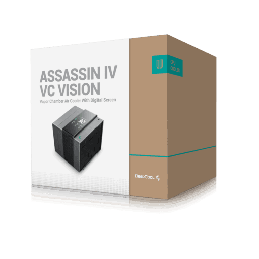 Deepcool DEEPCOOL ASSASSIN IV VC VISION CPU Air Cooler - Black, 7 Heatpipes, Dual Tower, Quad-Segmented Digital Display