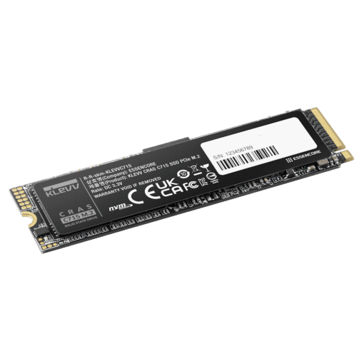 SSD KLEVV CRAS C715 512GB SSD - M.2 2280 NVMe PCIe Gen3x4, Read 3200 MB/s, Write 2000 MB/s