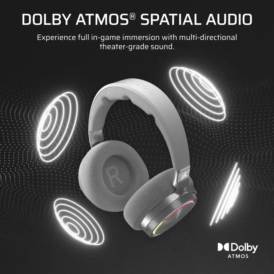 CORSAIR VIRTUOSO MAX WIRELESS Gaming Headset - Silver 42 VIRTUOSO MAX WIRELESS SLVR 04