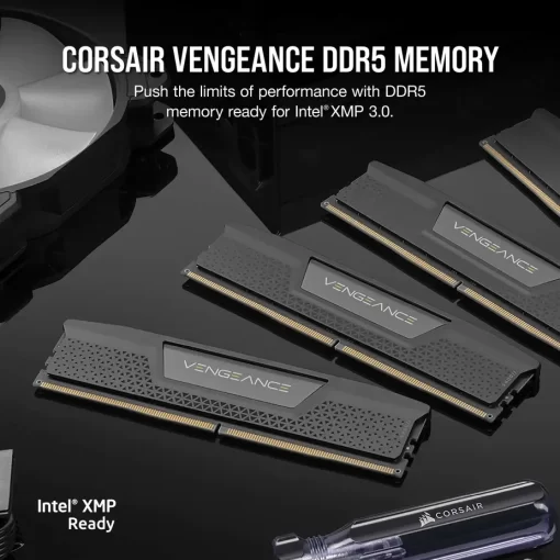 CORSAIR Vengeance Black 16GB Memory Kit - 16GB (1x16GB) 5200MHz C40 1.25V DDR5 (CMK16GX5M1B5200C40)