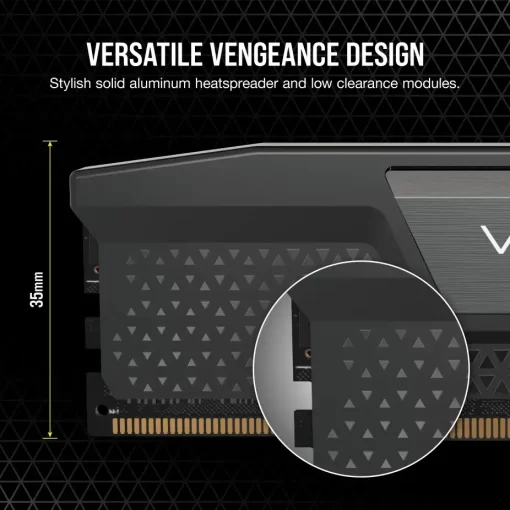 CORSAIR Vengeance Black 16GB Memory Kit - 16GB (1x16GB) 5200MHz C40 1.25V DDR5 (CMK16GX5M1B5200C40)