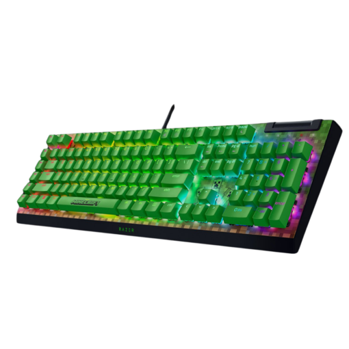 Razer BlackWidow V4 X Minecraft Edition Gaming Mechanical Keyboard - Full Size Wired, Chroma RGB, Razer Green Switch, US Layout, FRML