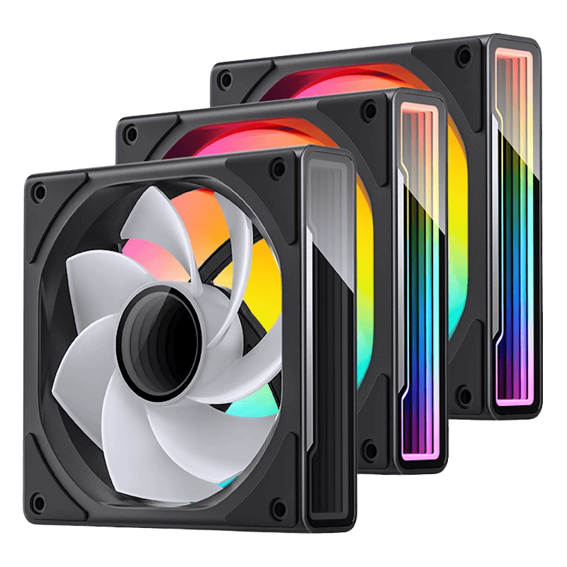 JONSBO ZK-120BR Black Reverse Blade Fan Case - 3in1, 3x120mm 5V/3Pin ARGB Wire-free, PWM 30 20241221752