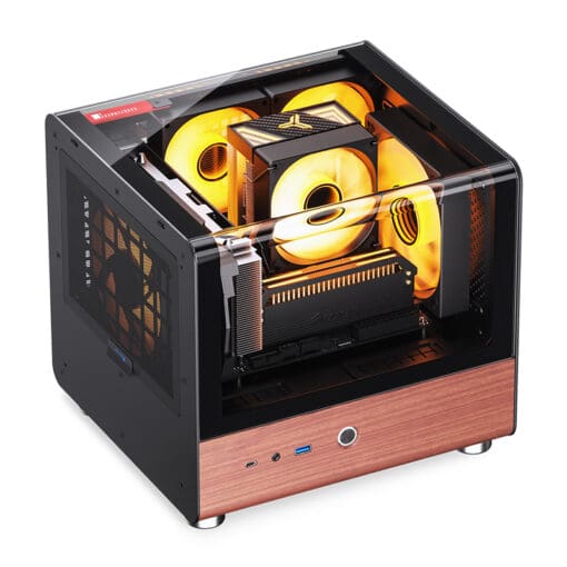 JONSBO TK-0 Separated Cabinet ITX Case Mini Tower Case - 270° Dual-Curved Glass