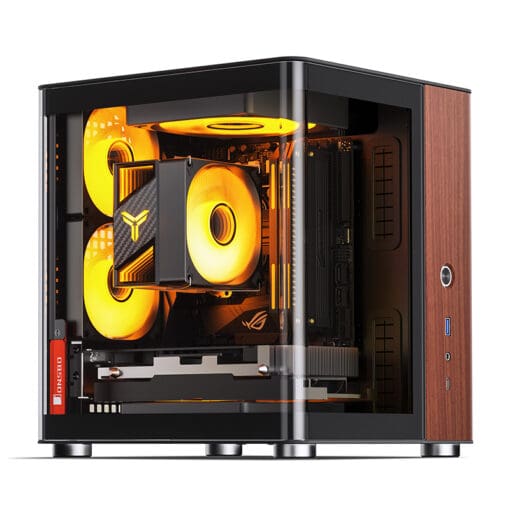 JONSBO TK-0 Separated Cabinet ITX Case Mini Tower Case - 270° Dual-Curved Glass