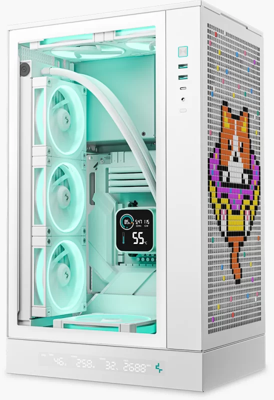DEEPCOOL CH270 Digital WH - White, Vertical M-ATX Case 19 01 01