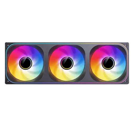 JONSBO ZB-360BR Black Fan Case - 3in1, 3x120mm 3Pin Reverse ARGB Fans, PWM, 4-Sides Infinity Mirror